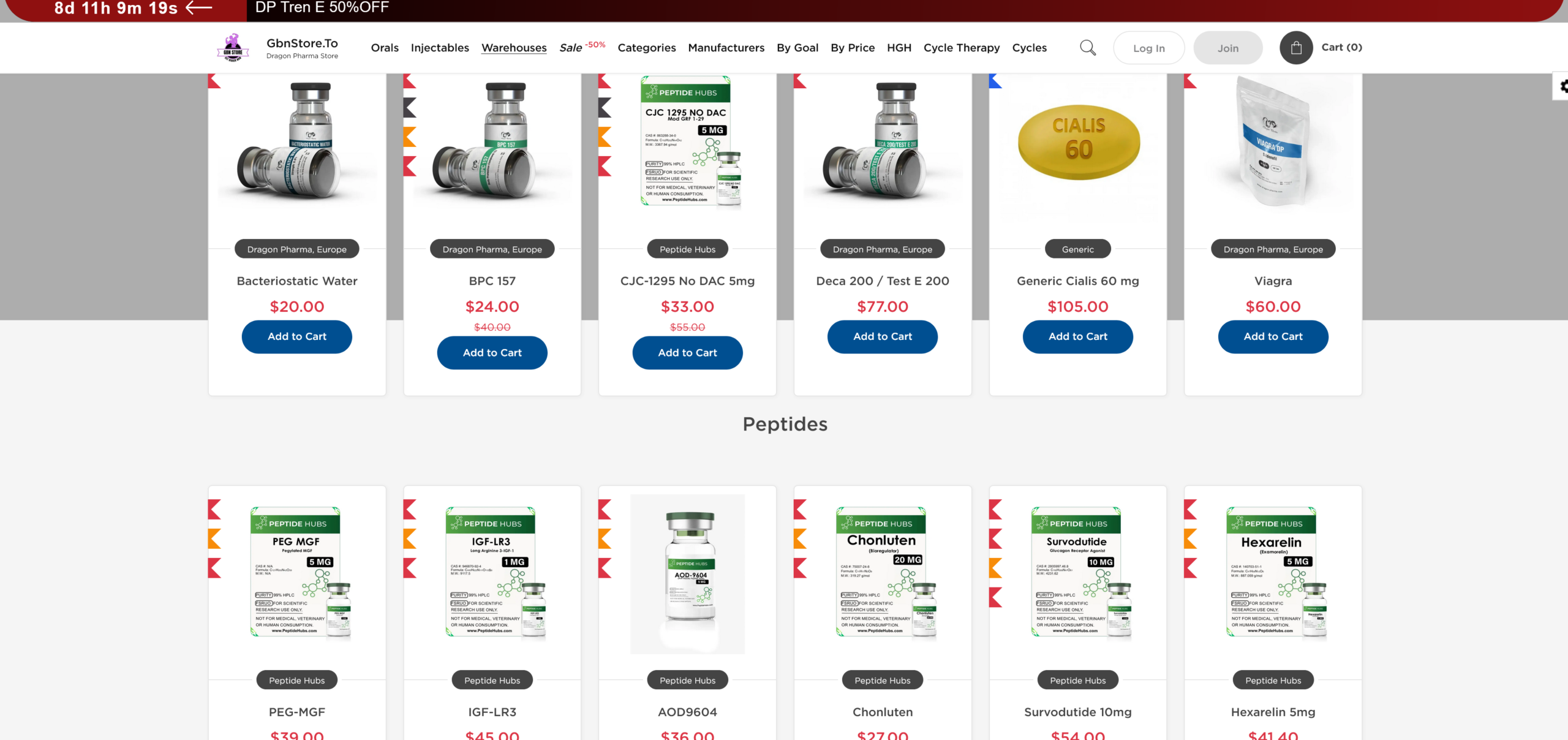 GbnStore Dragon Pharma online store reviews and description